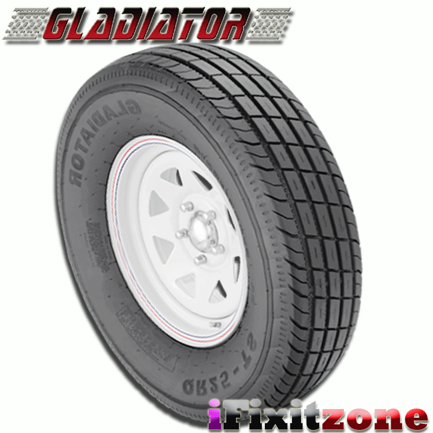 4 Gladiator QR-25 235/85R16 128/124 Trailer Tires Load G 14 Ply 235/85 Gladiator Trailer Tires 235/85r16 14 Ply