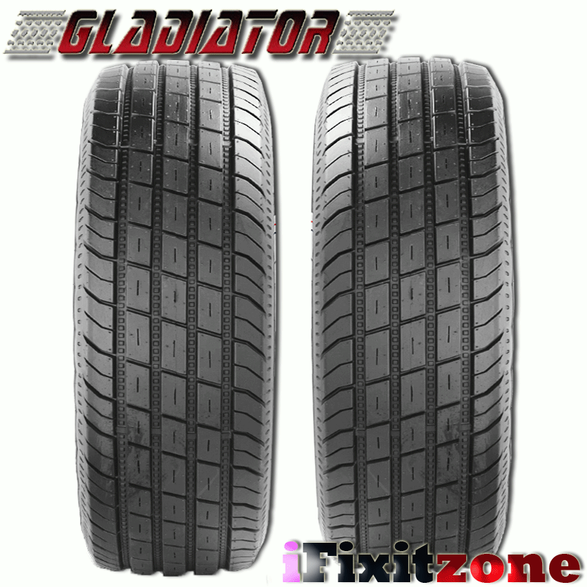 2 Gladiator QR-25 235/85R16 128/124 Trailer Tires Load G 14 Ply 235/85 Gladiator Trailer Tires 235/85r16 14 Ply