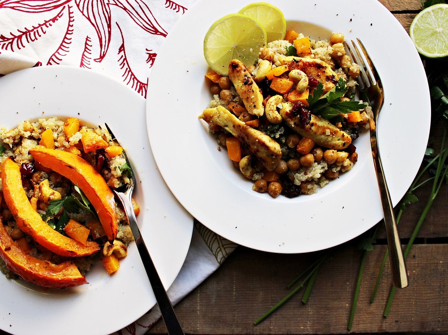 FOOD | Es herbst’lt: Quinoa-Salat mit gebackenem Kürbis und Hühnchen ...