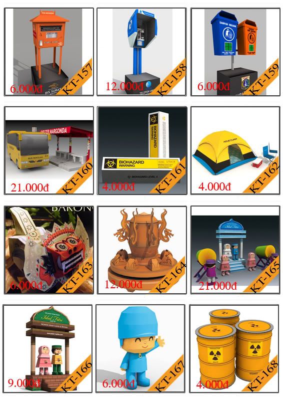 Bán mô hình giấy 3D chưa thành phẩm với 3,000 mẫu. - 13