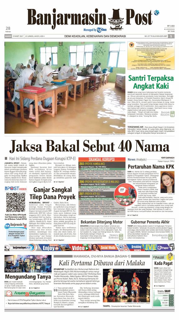 BPost edisi Kamis (9/3/2017)