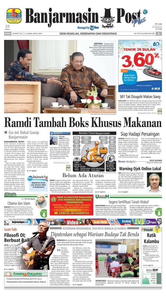 BPost edisi Jumat (10/3/2017)