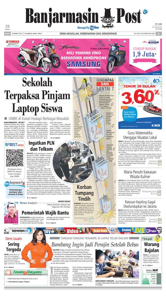 BPost edisi Sabtu (18/3/2017)