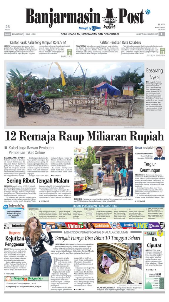 BPost edisi Rabu (29/3/2017)