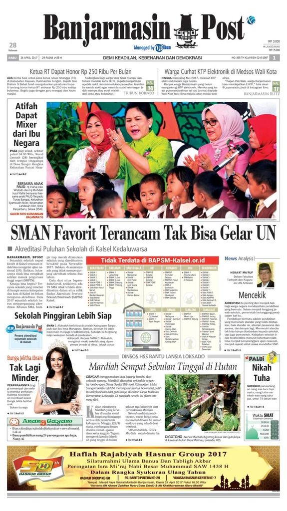 BPost edisi Rabu (26/4/2017)