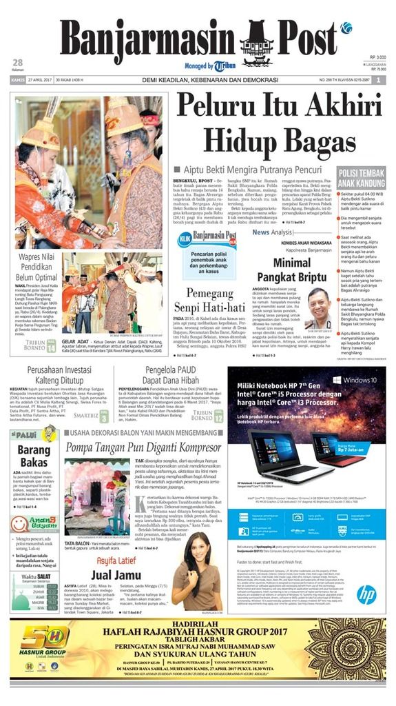 BPost edisi Kamis (27/4/2017)