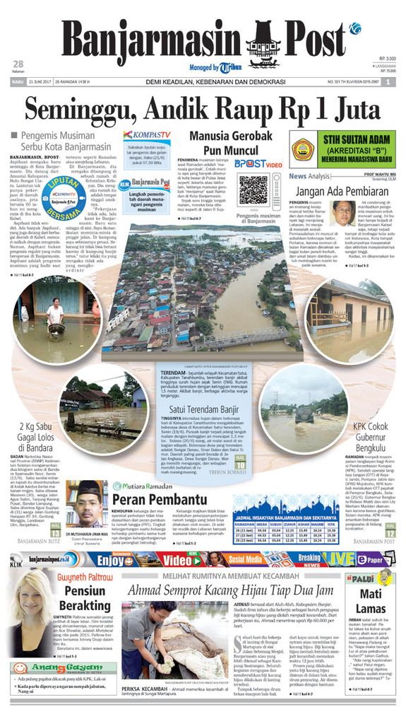 BPost edisi Rabu (21/6/2017)