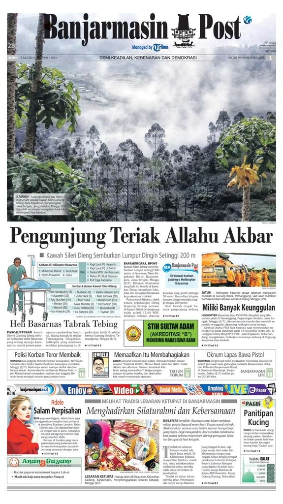 BPost edisi Senin (3/7/2017)