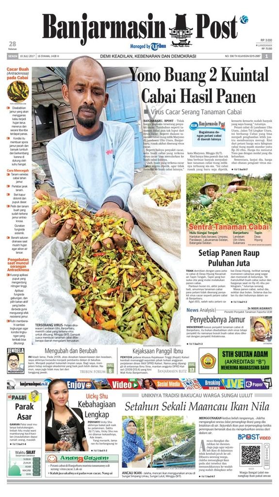 BPost edisi Senin (10/7/2017)