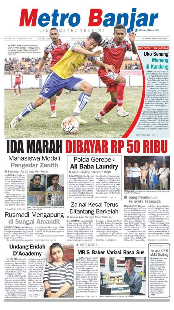 Metro Banjar edisi Kamis (9/3/2017)