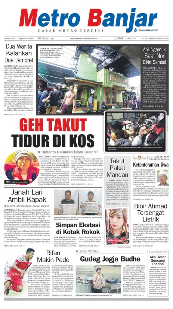 Metro Banjar edisi Jumat (24/3/2017)