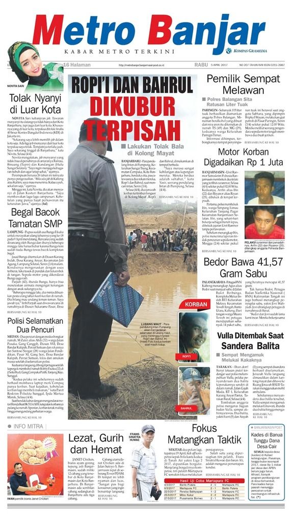 Metro Banjar edisi Rabu (5/4/2017)