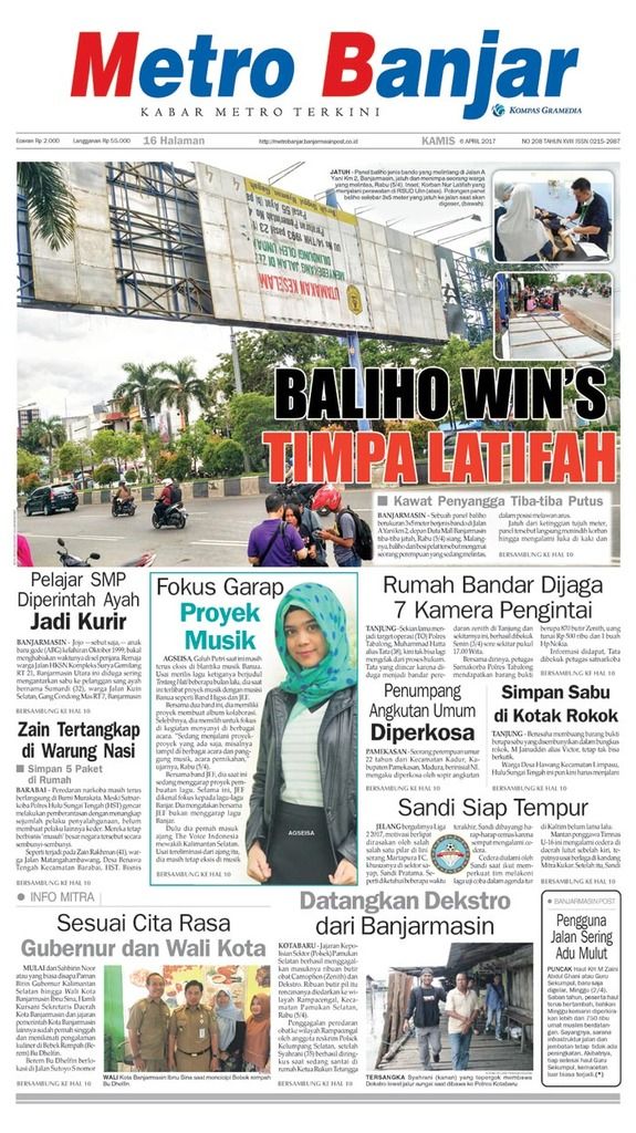 Metro Banjar edisi Kamis (6/4/2017)