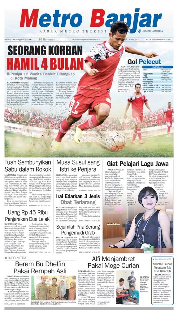 Metro Banjar edisi Rabu (26/4/2017)