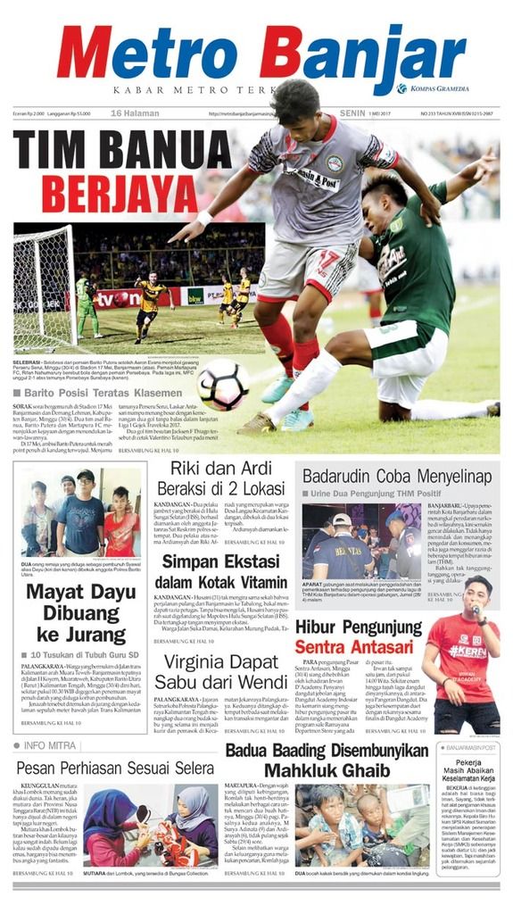 Metro Banjar edisi Senin (1/5/2017)