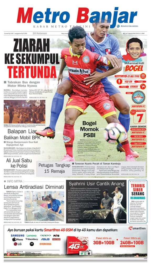 Metro Banjar edisi Senin (15/5/2017)