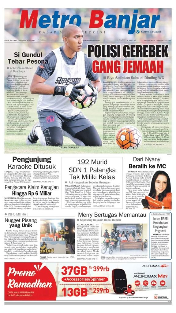 Metro Banjar edisi Kamis (6/7/2017)