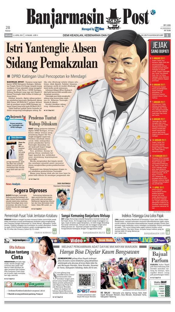 BPost edisi Selasa (11/4/2017)