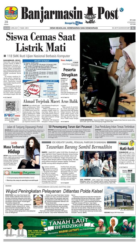 BPost edisi Selasa (4/4/2017)