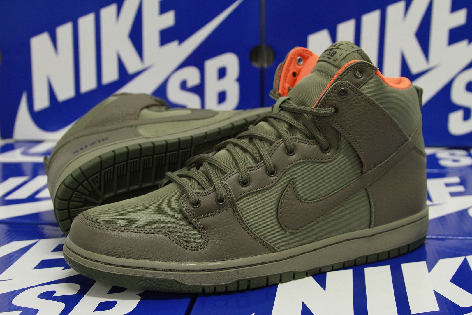 nike dunk high hombre olive