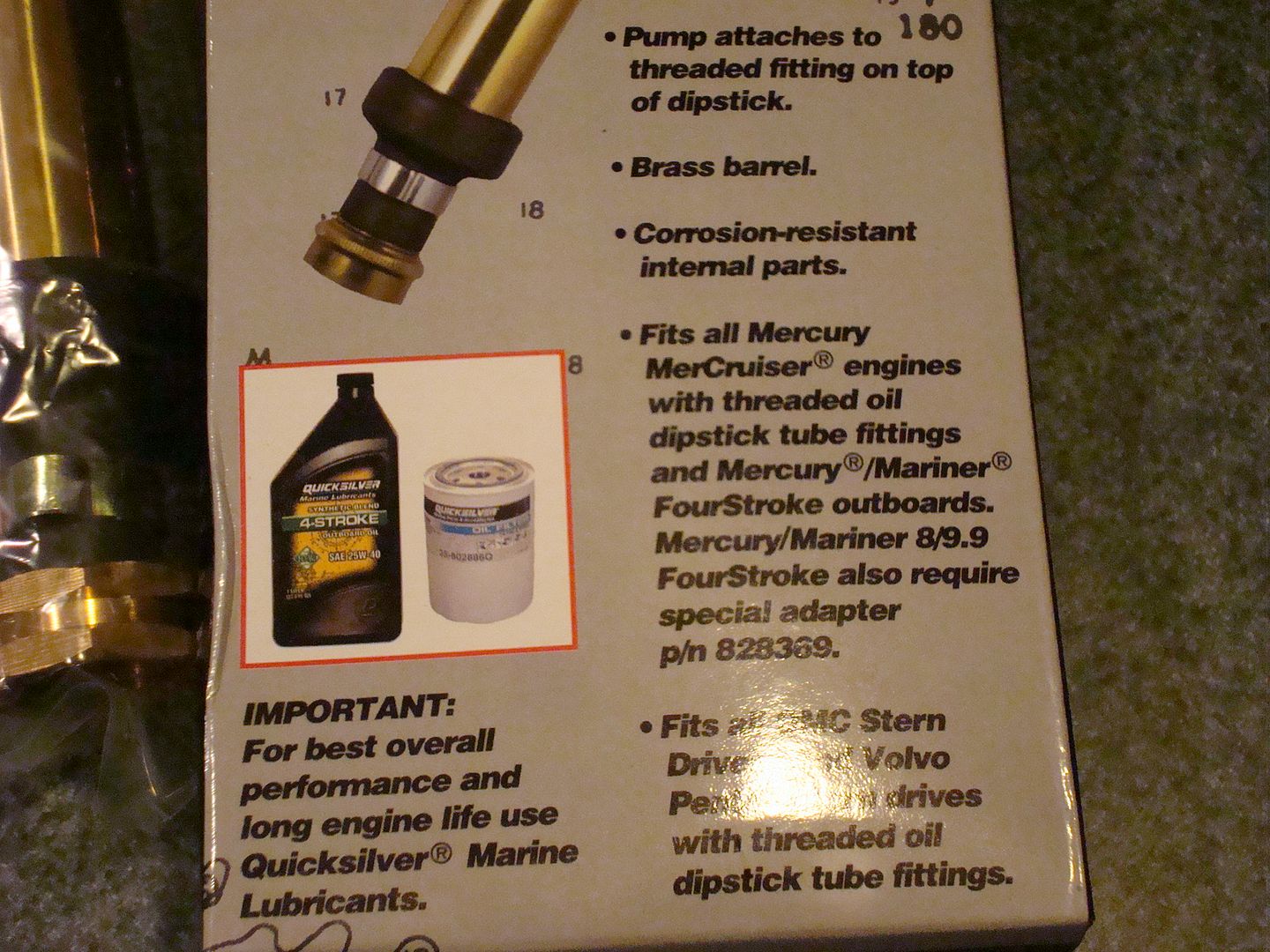 NEW MerCruiser Crankcase Oil Change Drain Pump 802889A1 802889Q1 eBay