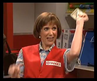 ... kristin wiig of snl as the target lady says i think target is legit