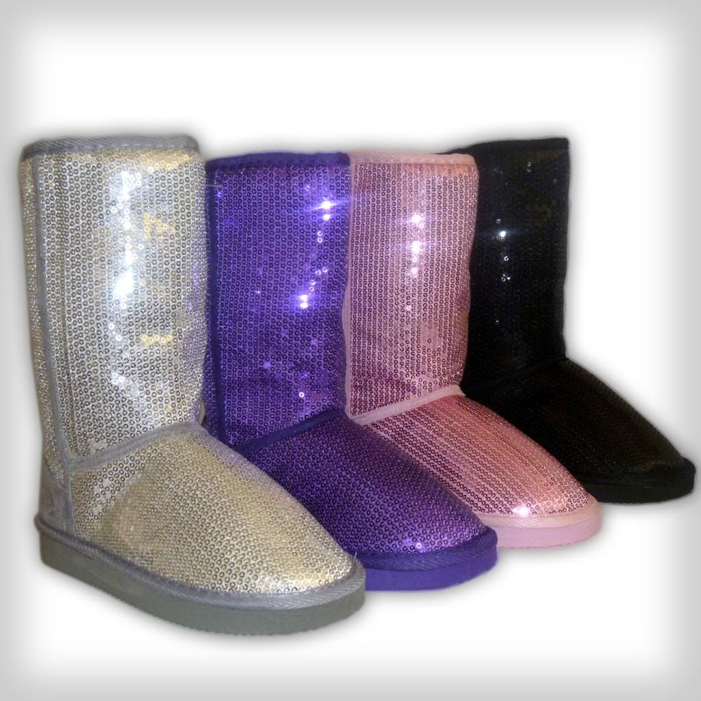 sequined boots