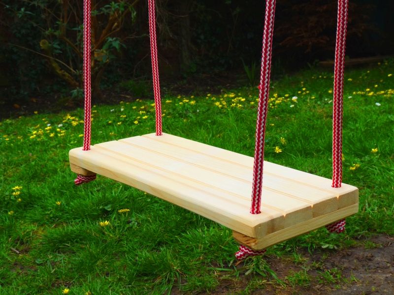 BABY CHILDREN KIDS INDOOR OUTDOOR GARDEN WOODEN ROPE SWING SEAT CHAIR