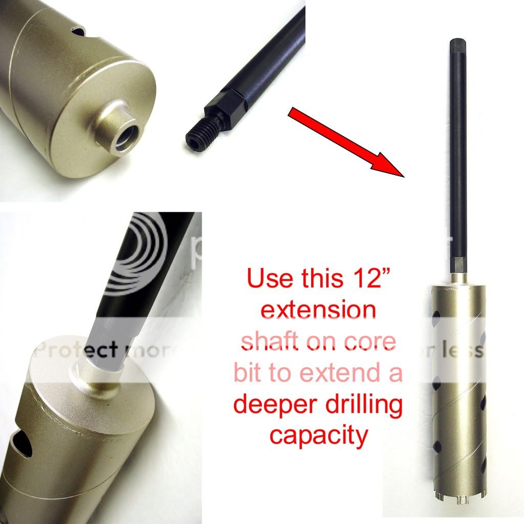 12” Core Drill Bit Extension 5/8” - 11 Male to 5/8” - 11 Female | eBay