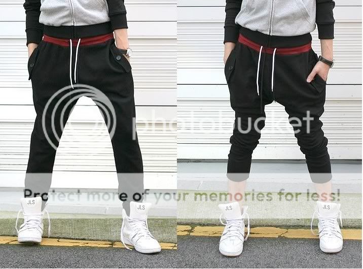 Mens Casual Rope Sport Harem Trousers HIP HOP Dance Walking Pants 28 