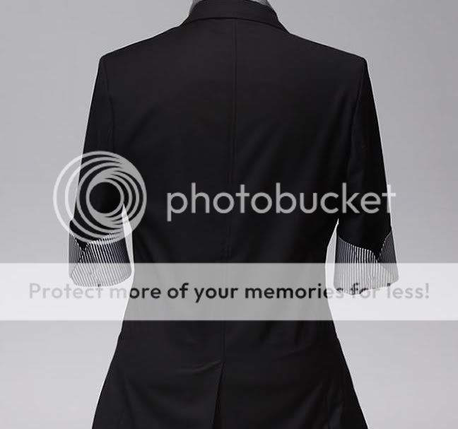 Half Sleeve One Button Mens Super Slim Fit Black Suit  