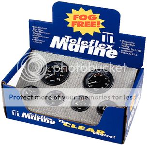 Teleflex Marine Premier Pro Black 6 Gauge Set Fog Free Tel 62715P