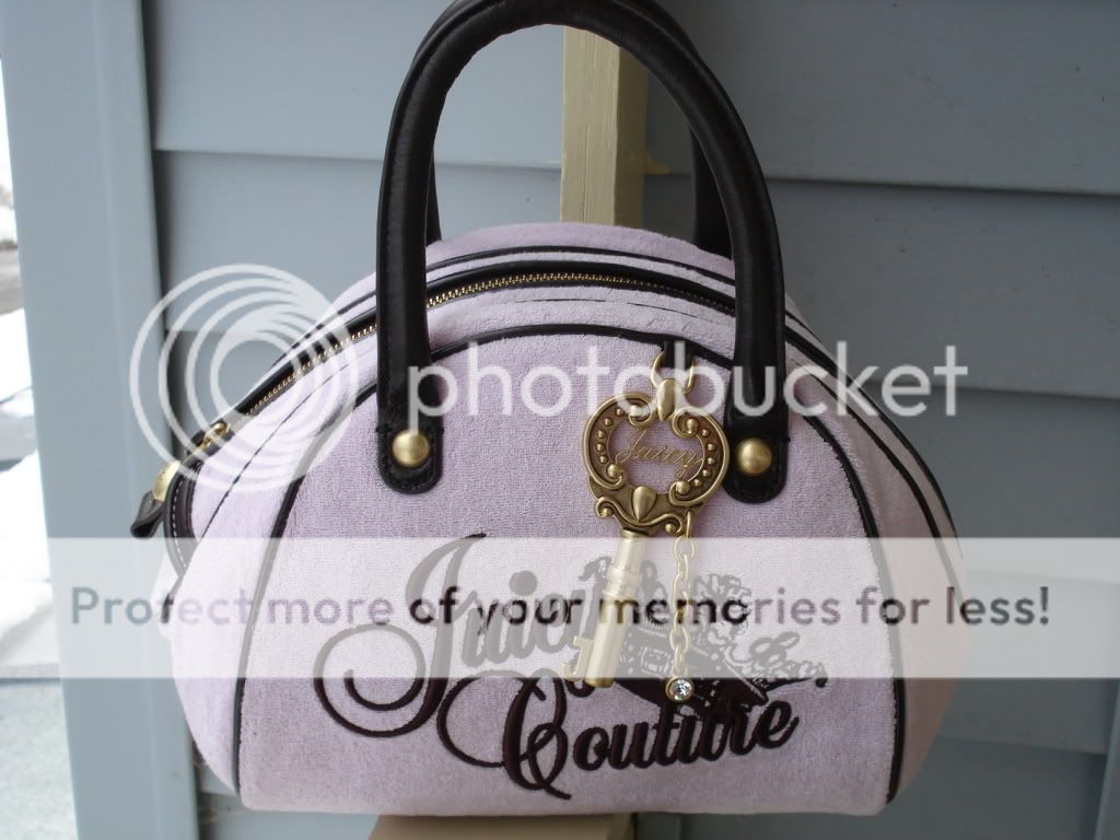 Juicy Couture Lavender Purple Terry Bowler Bag Purse  