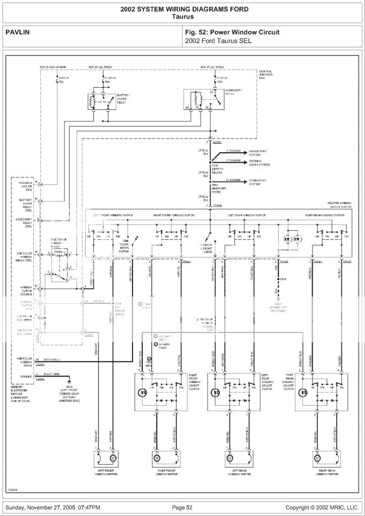 2002 Ford taurus car radio stereo wiring diagram #3