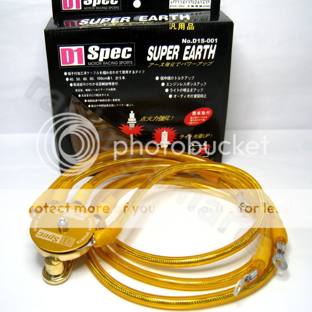D1 Spec 5 POINT GROUND SUPER EARTH CABLE WIRE KITS  