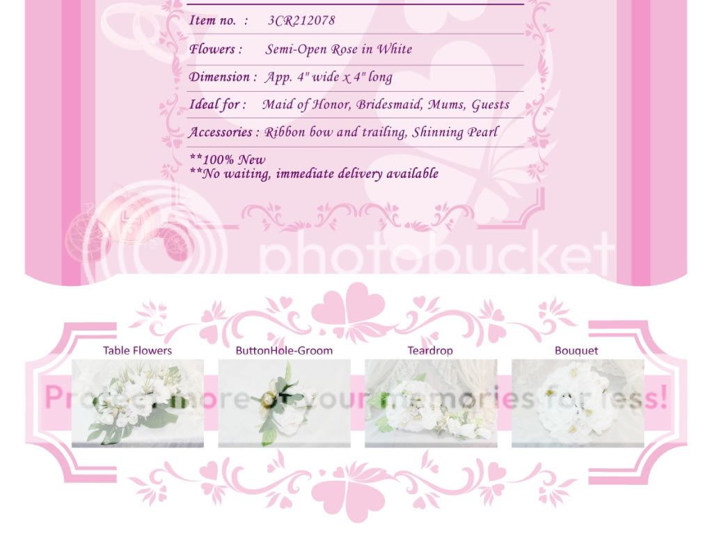 1x Pure White Rose Wrist Corsage Wedding Silk Flower  