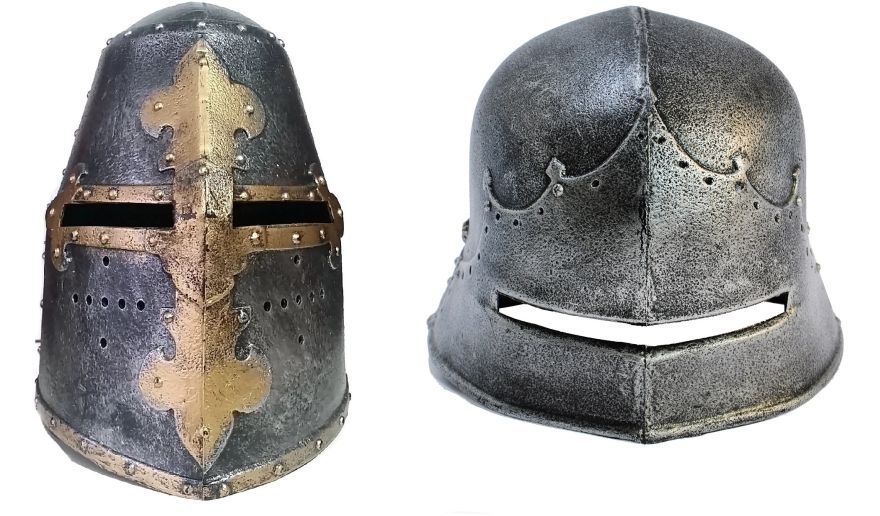Medieval Full Half Face Visor Knight Helmet Fancy Dress Hat Costume Accesory